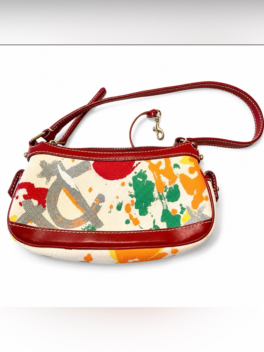 Dooney & Bourke Retired Paint Splatter Satchel Purse EUC